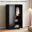 Armoire-penderie moderne à 2 portes, noir-1629896040