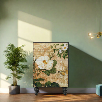 Living room five drawer storage decor cabinet