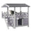 Cat House Outdoor Indoor Feral Kitty Shelter with Escape Door for Cats, Weatherproof Roof