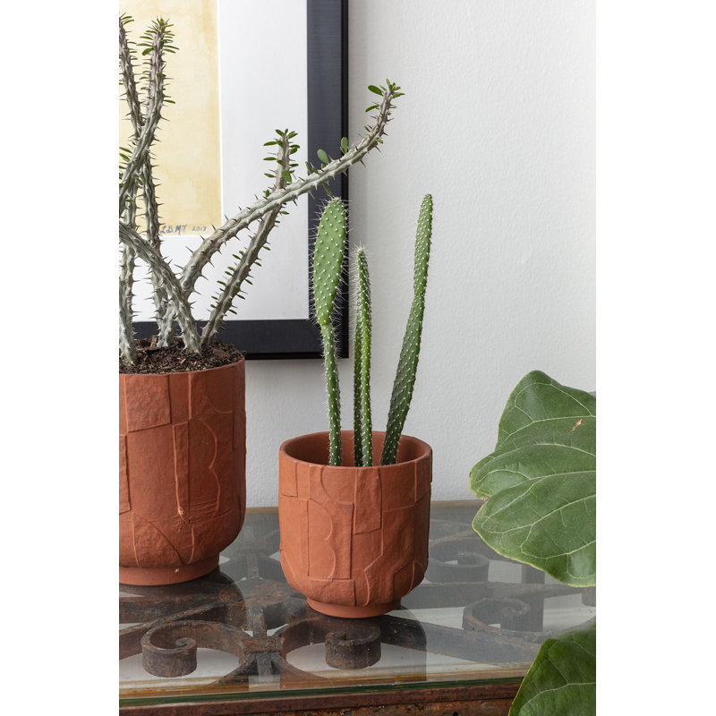 Pot à fleurs en céramique Xanthe, H 5 po x l 4,75 po x P 4,75 po