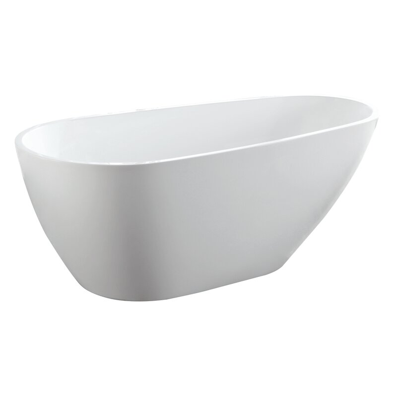 Eisen Home Poseidon x Freestanding Soaking Acrylic Bathtub & Reviews ...