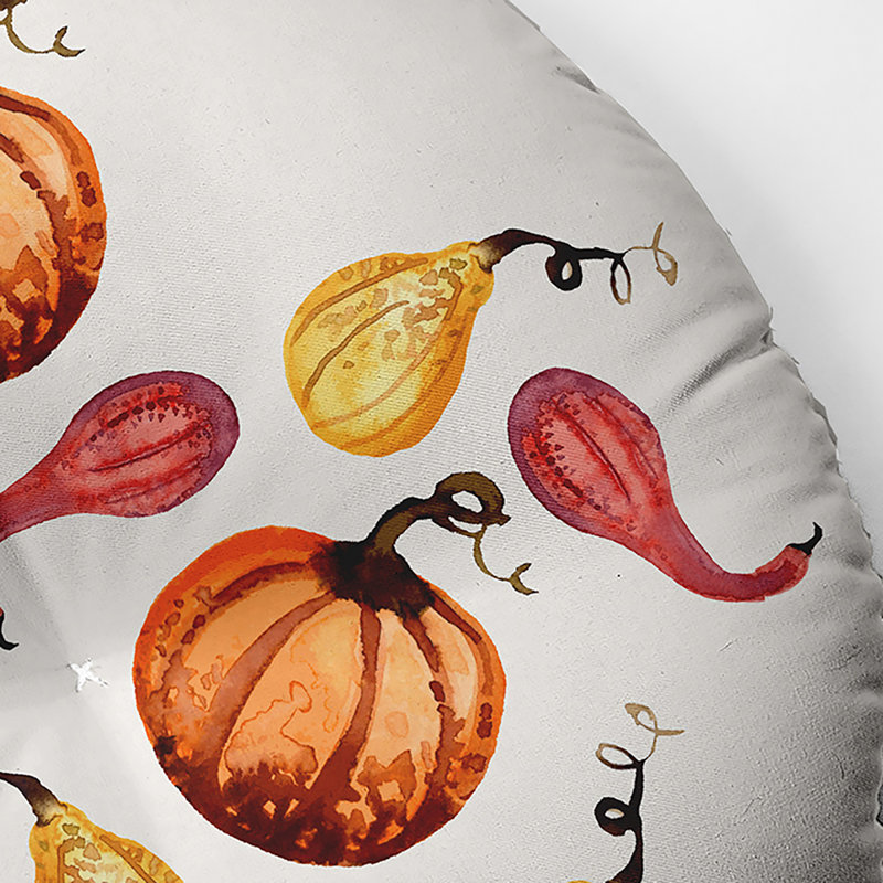 Coussin de sol 320_Gourds Galore Fall, 30 po x 30 po, Vert