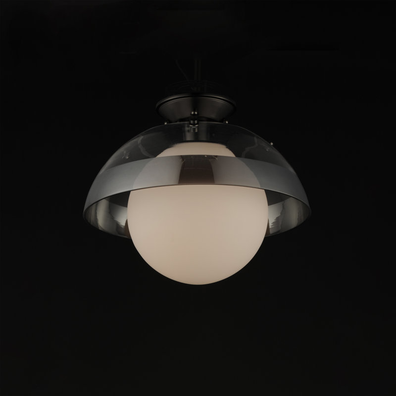 Domain 1 - Light Semi Flush Mount, Gunmetal, Smoke