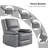 Electric Lift Chair Recliner with Massage and Heat, Remote Control and Side Pocket-870791837