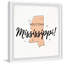 Welcome to Mississippi - Reproduction d'art textuel sur papier encadré-2116580283