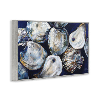 Seashell Shore Finds, art de la giclée encadrée par Jeanette Vertentes