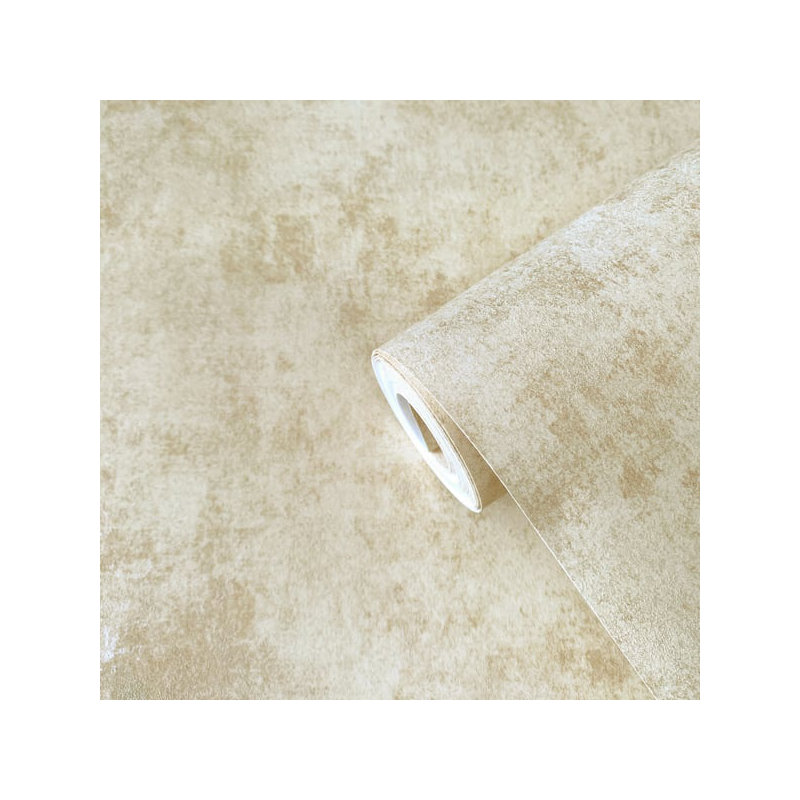 Elegance 10m x 53cm Metallic Finish Wallpaper Roll, Beige