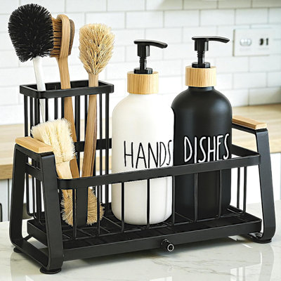 Ensemble de distributeur de savon de cuisine avec lavabo