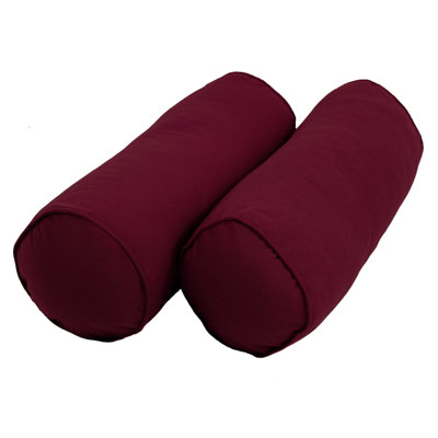  Bolster Cotton Blend Pillow Cover & Insert