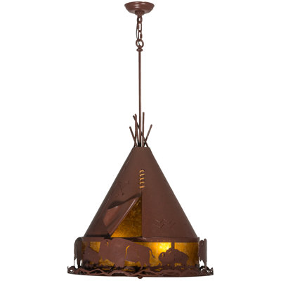 Luminaire suspendu conique unique à 4 lumières Teepee WBuffalo