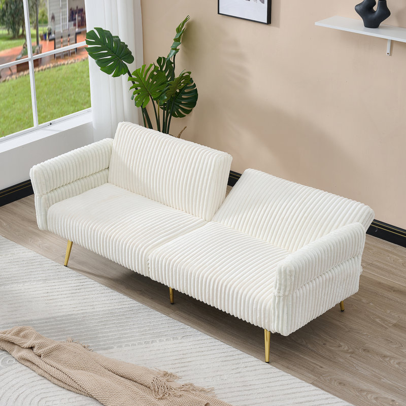 Canapé-lit pliable polyvalent avec une fabrication robuste pour divers espaces, White