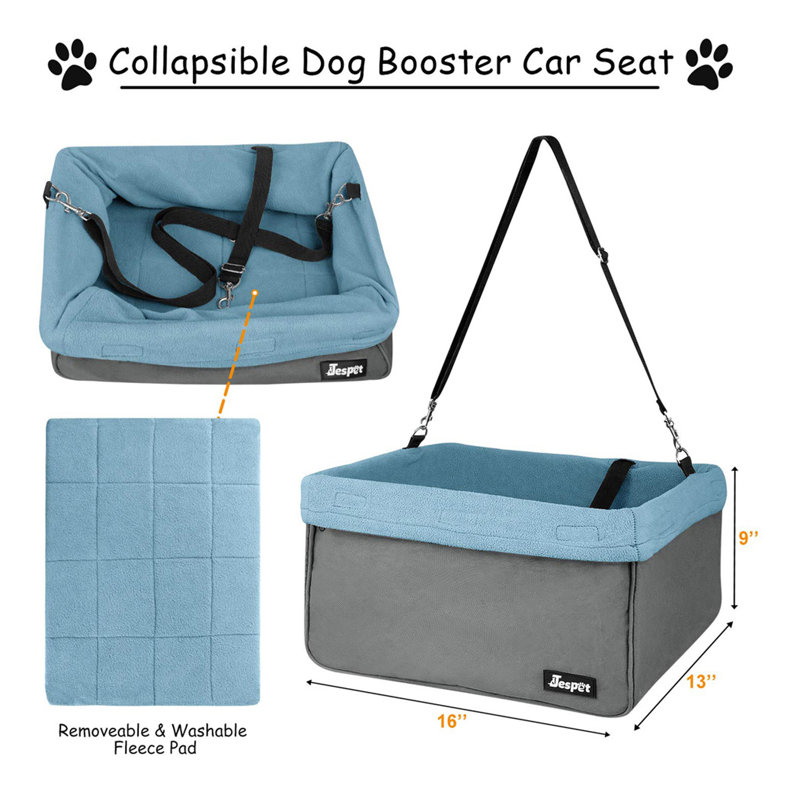 Booster en polyester, H 16 po x l 9 po x P 16 po, Gris te bleu
