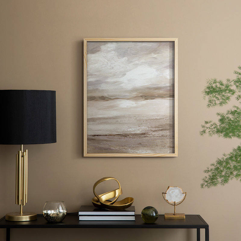 «Neutral Dunes», reproduction encadrée - bois massif, H 11 po x l 9 po, Naturel