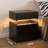 Nightstands 3 Drawer Dresser for Bedroom End Table with Acrylic Board LED Bedside Tables-453044531