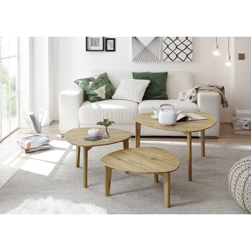 Freya Solid Wood Three Leg Coffee Table