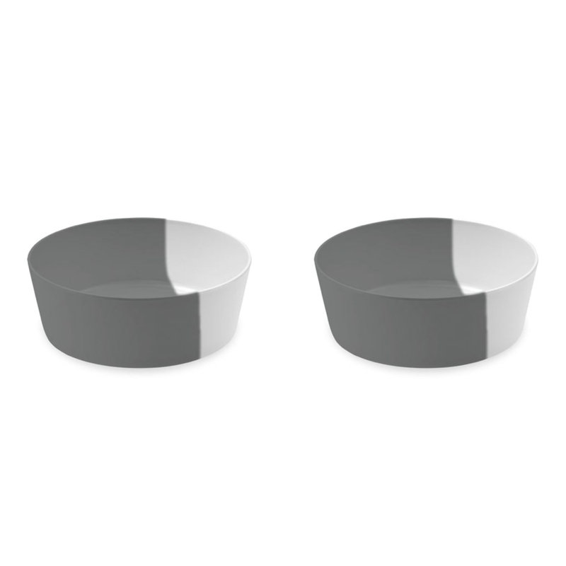 Bol pour animaux Maxen, 2.5", Grand (5 tasses / 40 oz liquides), Gris