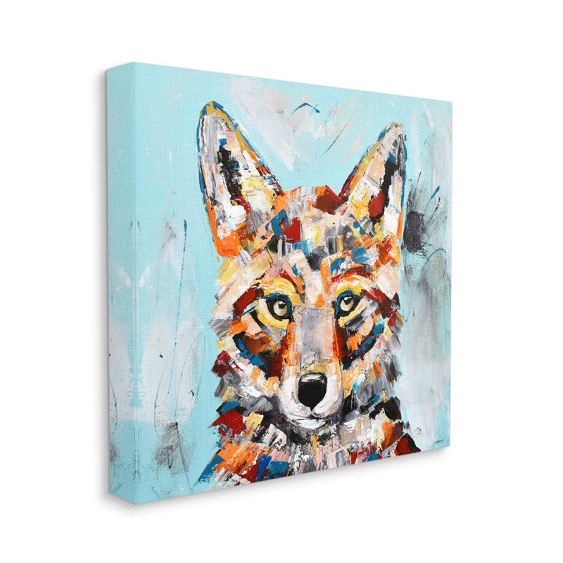 Art urbain par Fox Seeley, H 17 po x l 17 po x P 1,5 po