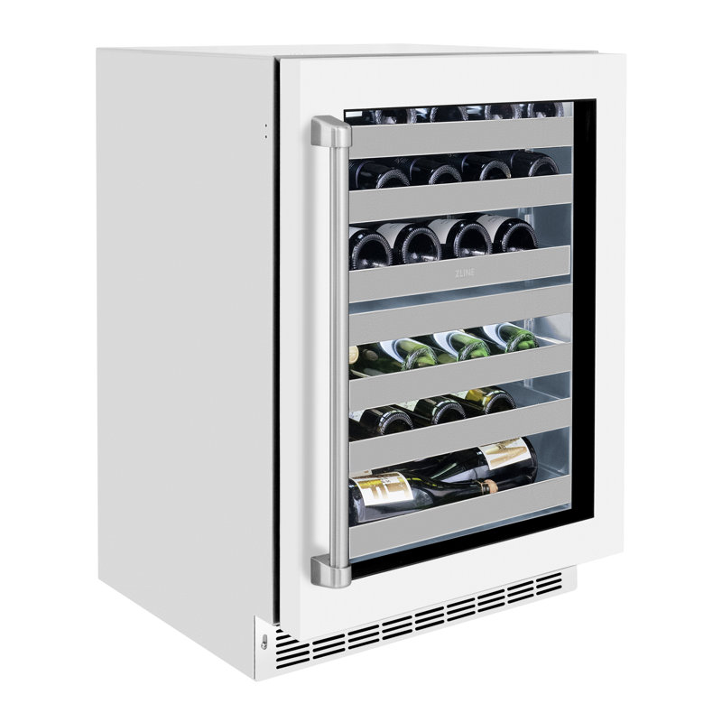 23.88 44 Bottle Wine Refrigerator, White Matte