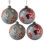 D4,7 po, boules de Noël décoratives, boules de Noël suspendues en verre pour décorations de fêtes, ensemble de 4