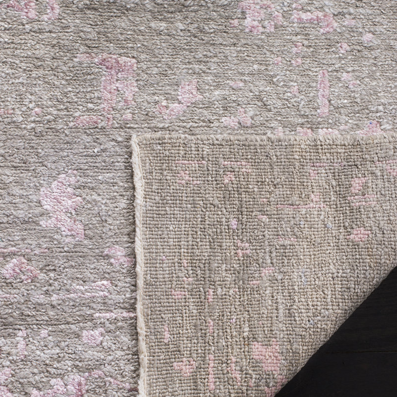 Rectangle Centennial Floral Hand-Knotted Area Rug in Beige, Rectangle 6' x 9'