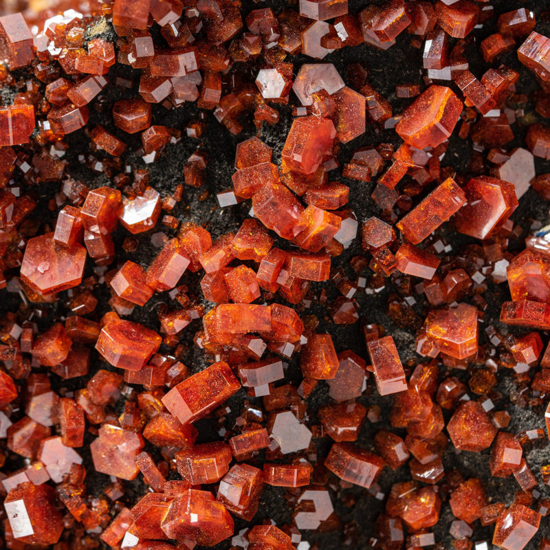Vanadinite Crystal Cluster on Matrix from Mibladen, Atlas Mountains, Kh©Nifra Province, Morocco