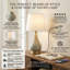 Ensemble de lampes de table modernes en céramique 18 "avec ports USB et base en bronze antique poli Conyer-2124365612