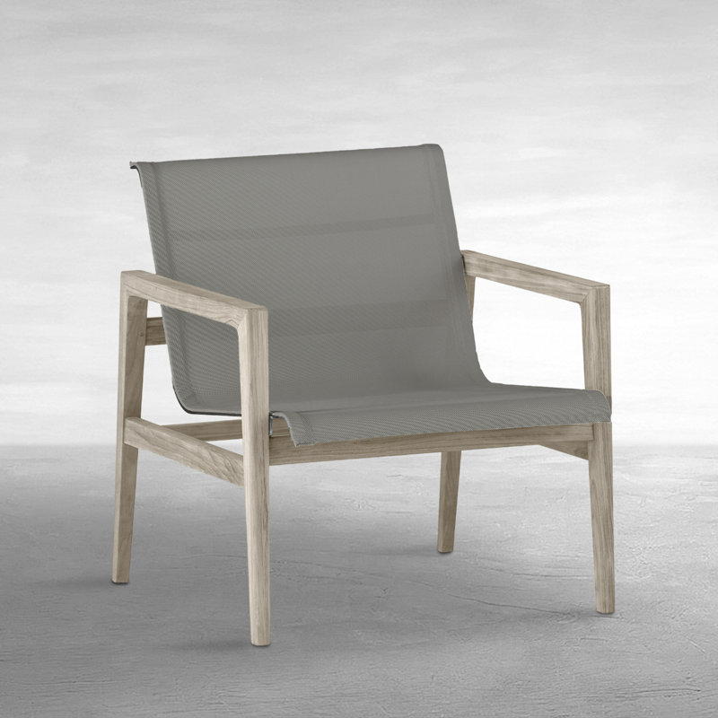 Coast Patio Lounge Chair, Oyster Teak Frame/Gray Sling