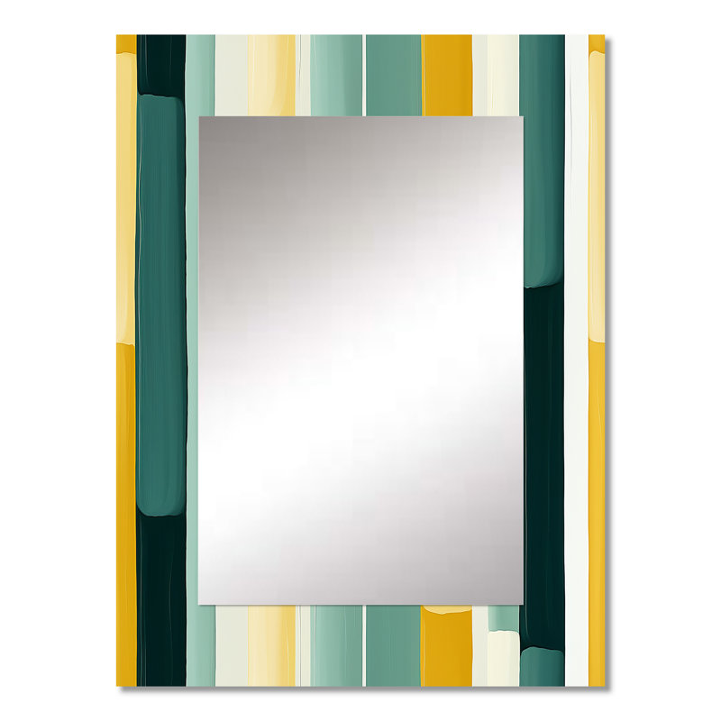 Motif rayé vert et jaune Alpes Jungle, 32 po x 24 po