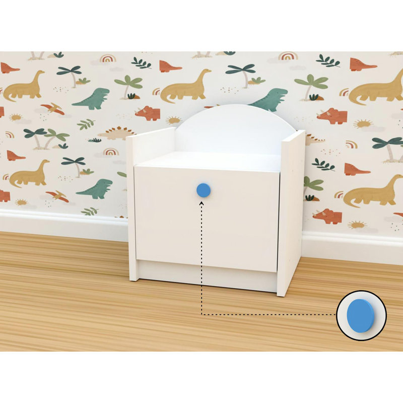 Szn02 bedside table, white handle