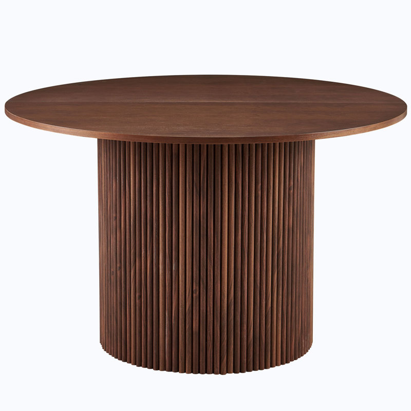 Table de salle à manger Anae, H 29,5 po x L 47,24 po x l 47,24 po, Noyer