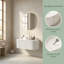 Ensemble de meuble-lavabo de 36 pouces, armoire de rangement flottante en contreplaqué avec lavabo rond en céramique blanche et comptoir en pierre frittée blanc de Carrare, blanc-1264957577