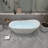 Free Standing Tub 59" x 30" Deep Soaking Bath Tub Acrylic Freestanding Bathtub Stand Alone Bathtub