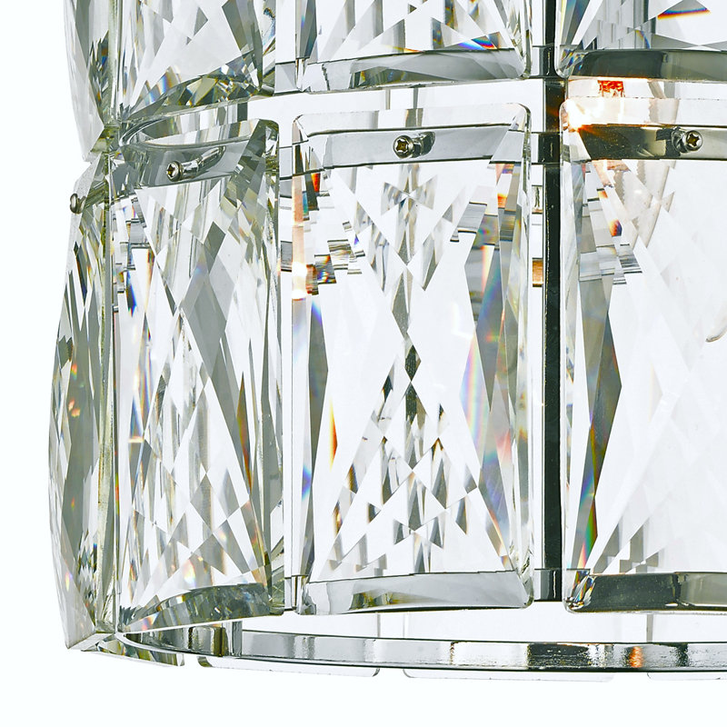 Isaacson 1 - Light Polished Chrome Drum Pendant