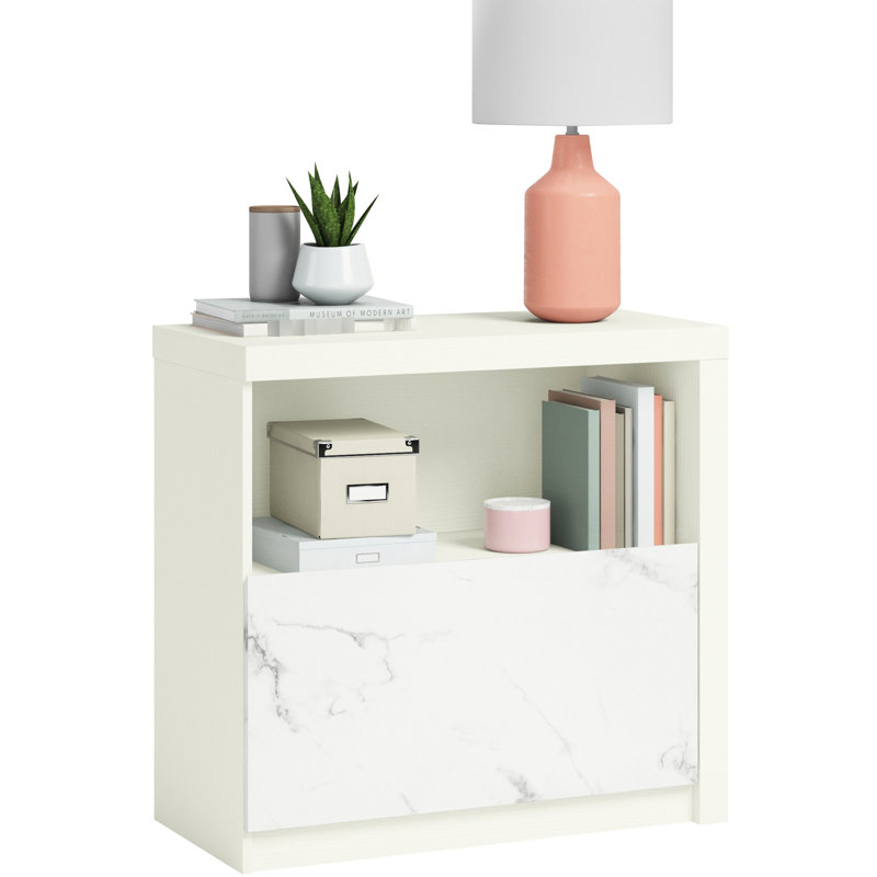 Classeur latéral blanc pour plusieurs pièces, panneaux, documents de compartiments, conception compacte, bureau et vestibule à assemblage rapide, bois d'ingénierie, processus d'installation