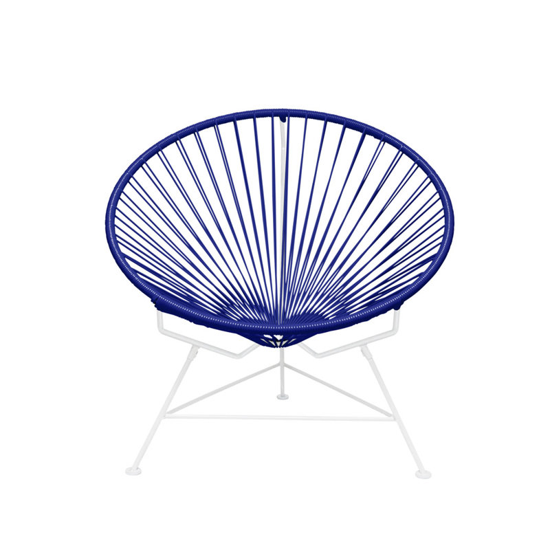 Innit Indoor Handmade Lounge Chair, Navy/White