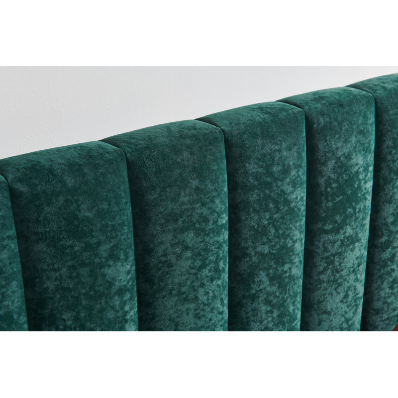 Lit plateforme avec rangement Daizia, Vert, Simple
