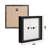 10"X10" Shadow Boxes Display Cases With Soft Linen Back Deep Wood Glass 3D Shadow Box Set For Wall And Tabletop Baby Sports, 2 Pack Black