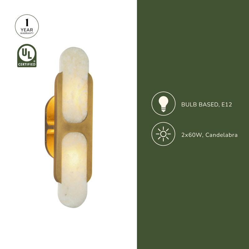 Odin 2 - Light Bath Sconce, Vintage Brass