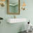 32"Wall Mount Solid Surface Bathroom Sink with Faucet Hole, Rectangular Vessel Sink, Floating Vanity Sink.