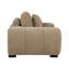Chaise d'appoint rembourrée avec accoudoirs en chameau