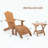 Plastic Wood Adirondack Chair with Cup Holder, 380 lbs Capacity, Fade and Weather Resistant