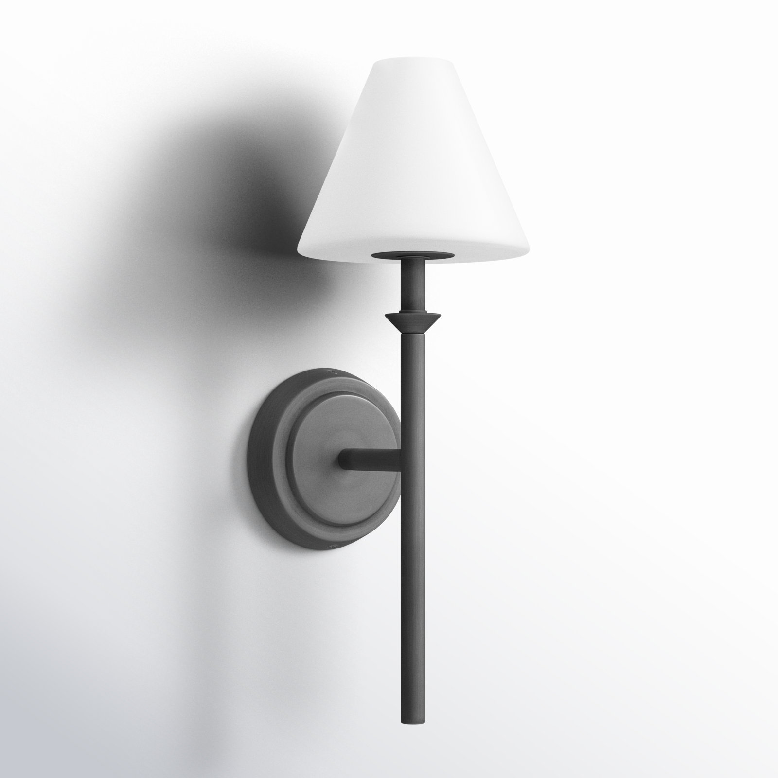 Greta Single Light Bath Sconce, Black