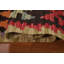 Tapis bleu / rose / noir en laine noué à la main de conception unique 4 pi 8 po x 6 pi 3 po New Age