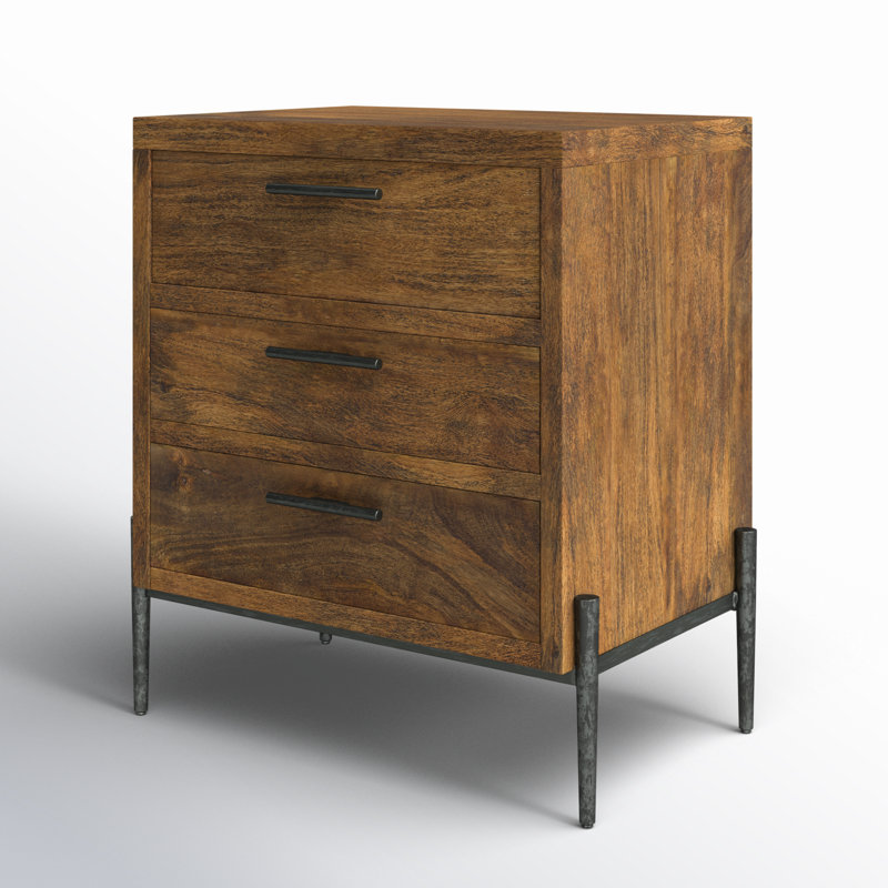 Table de chevet 3 tiroirs Bedford