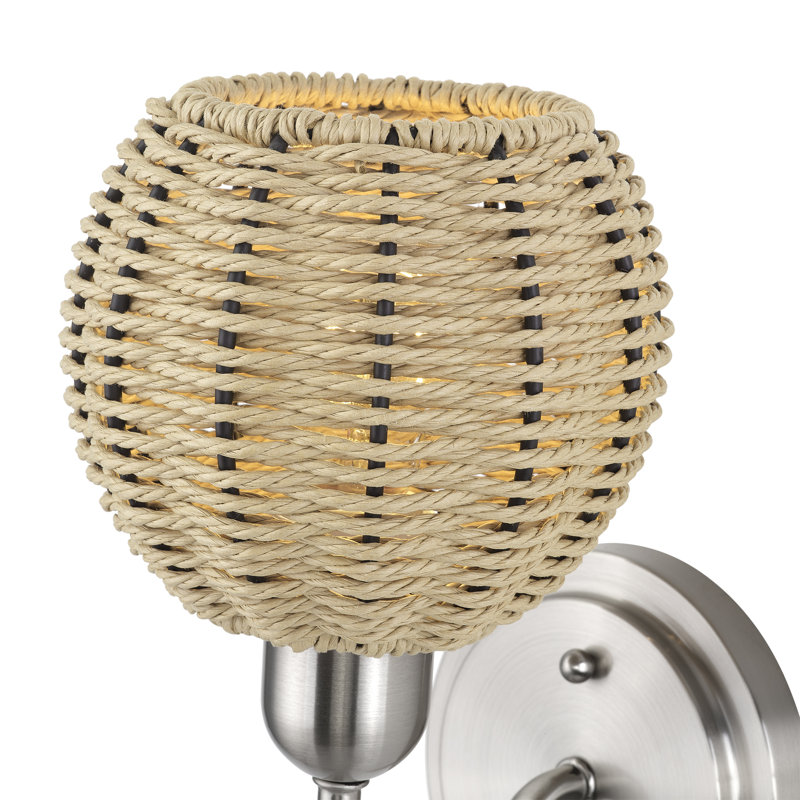 Applique murale simple en nickel brossé 1 lumière Summervine, Nickel brossé