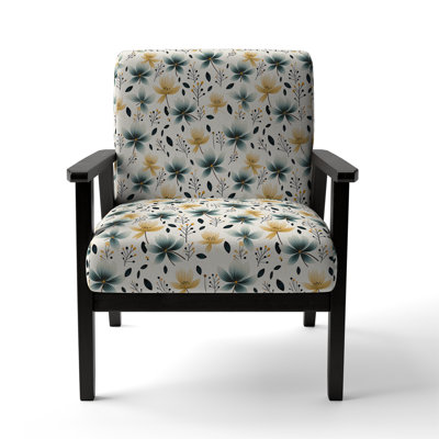 Fauteuil d'appoint rembourré Teal Coastal Harmony