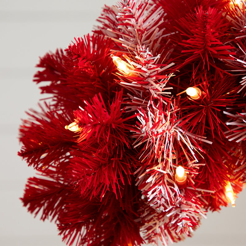 30 po Arbre de Noël artificiel pré-éclairé avec 100 micro lumières DEL préinstallées