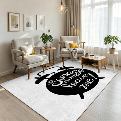 Tapis intérieur blanc lavable à la machine