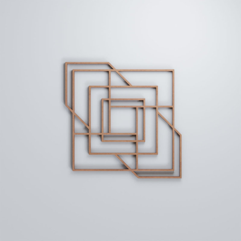 Panneaux muraux Norwood, Noyer, 12 po x 12 po x 0,375 po