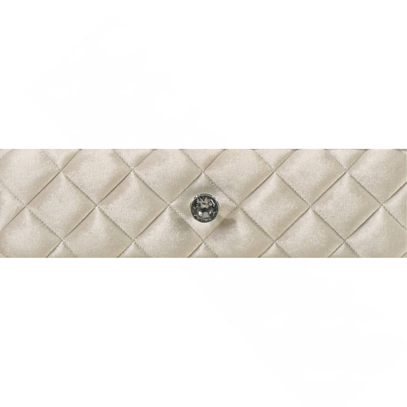 Table de chevet en velours beige Lucienne